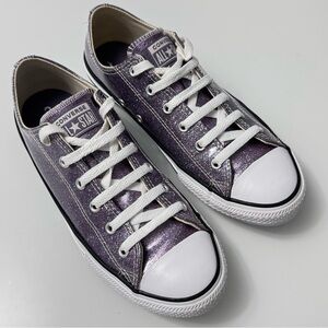 Converse Glitter Purple Low-Top Sneakers